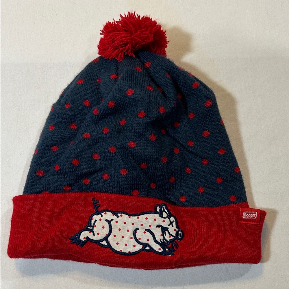 Vintage Booger Red and Blue Kids Beanie Design
